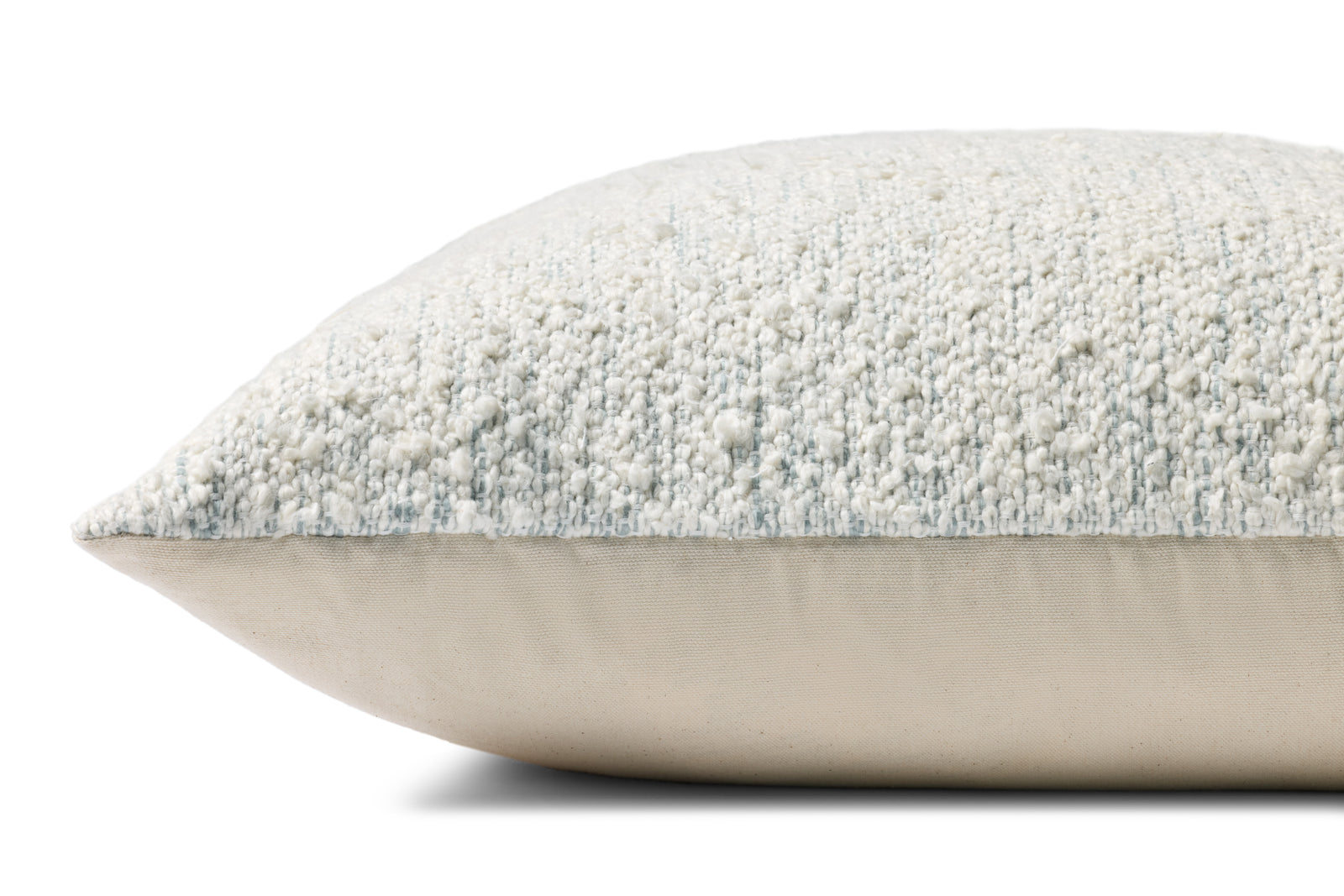 Ivory / Blue Pillow (Pattern 1) — a Loloi pillow at Laurie Yapp Home.
