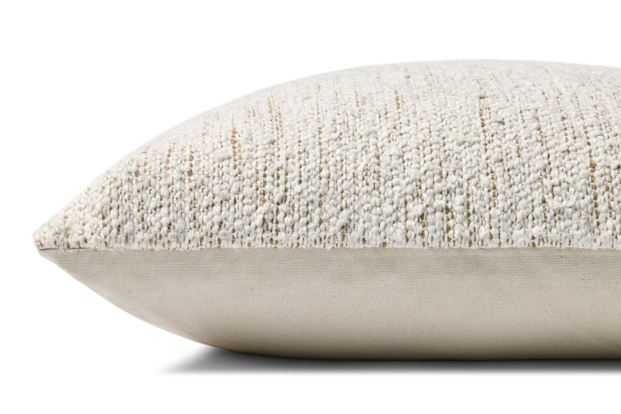 Ivory / Gold Pillow shown from another angle.