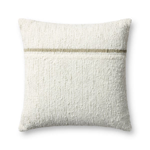 Ivory / Moss Pillow — a Loloi pillow at Laurie Yapp Home.