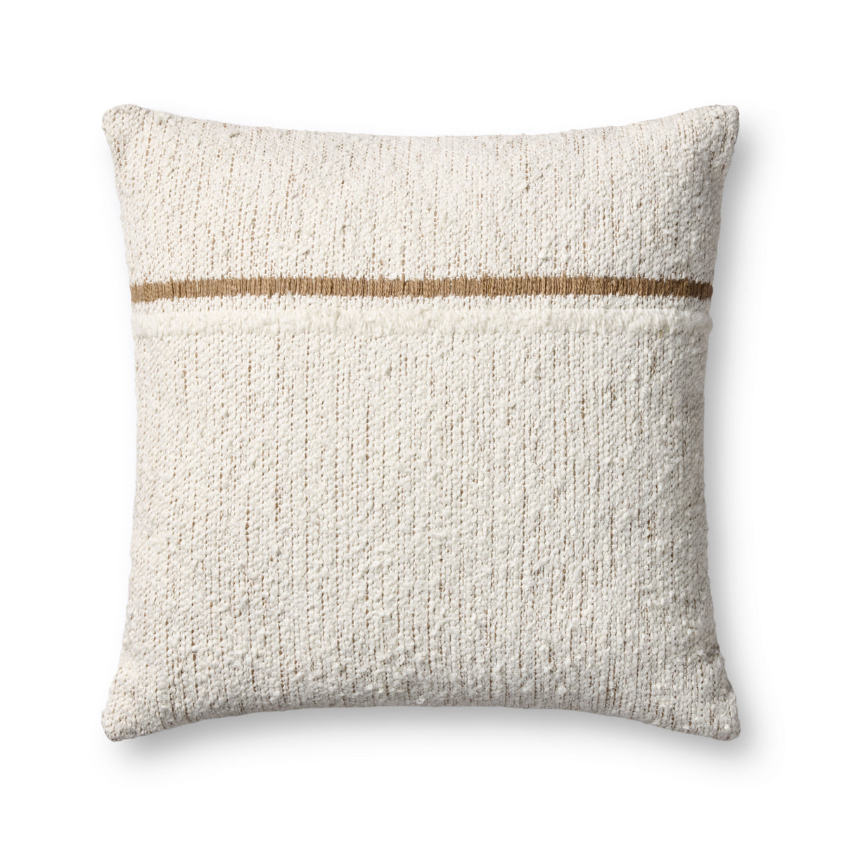 Ivory / Rustic Brown Pillow — a Loloi pillow at Laurie Yapp Home.