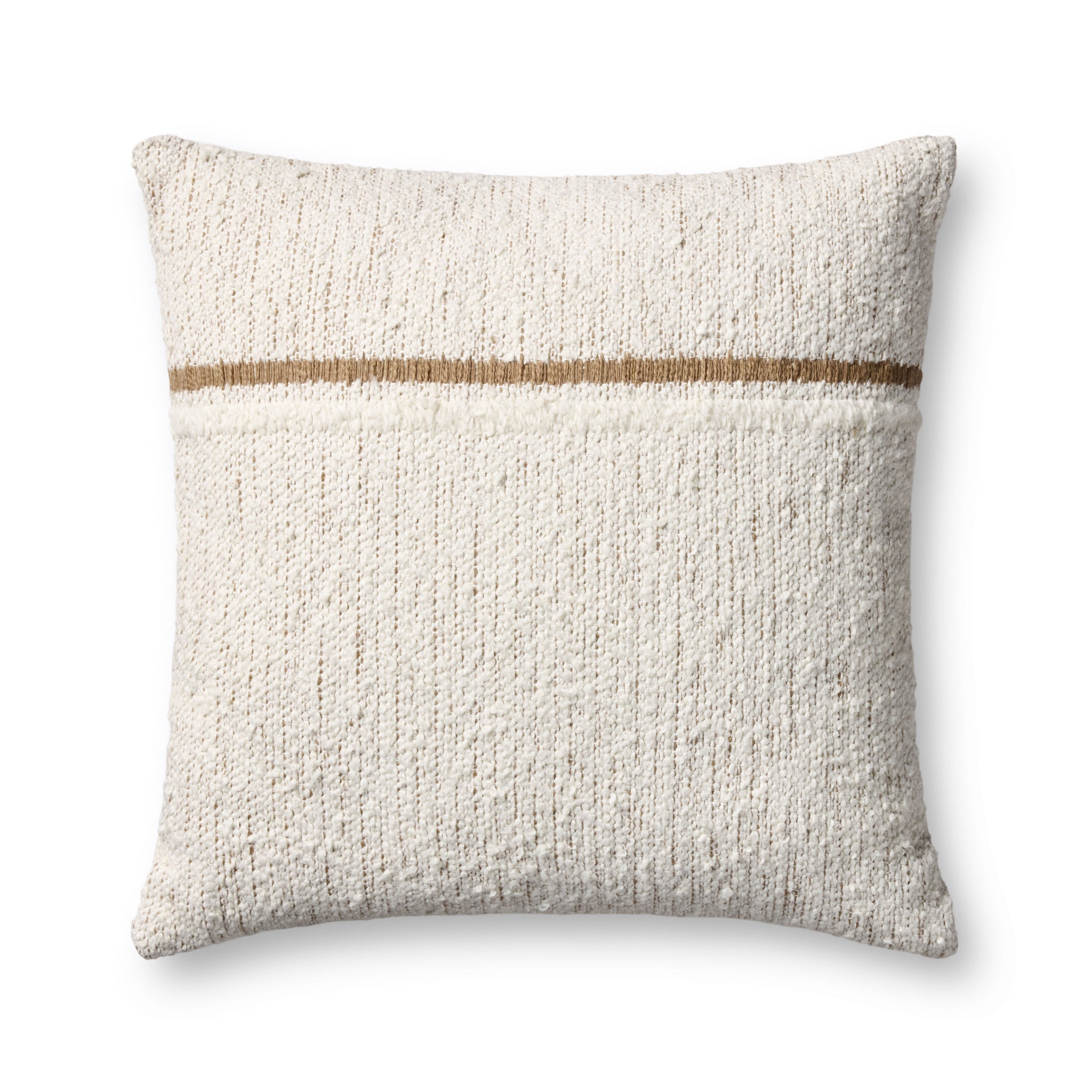 Ivory / Rustic Brown Pillow — a Loloi pillow at Laurie Yapp Home.