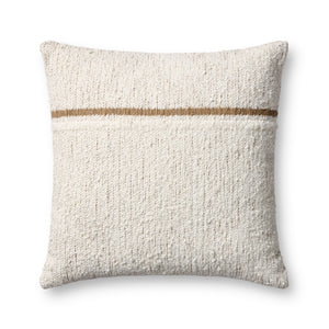Ivory / Rustic Brown Pillow — a Loloi pillow at Laurie Yapp Home.