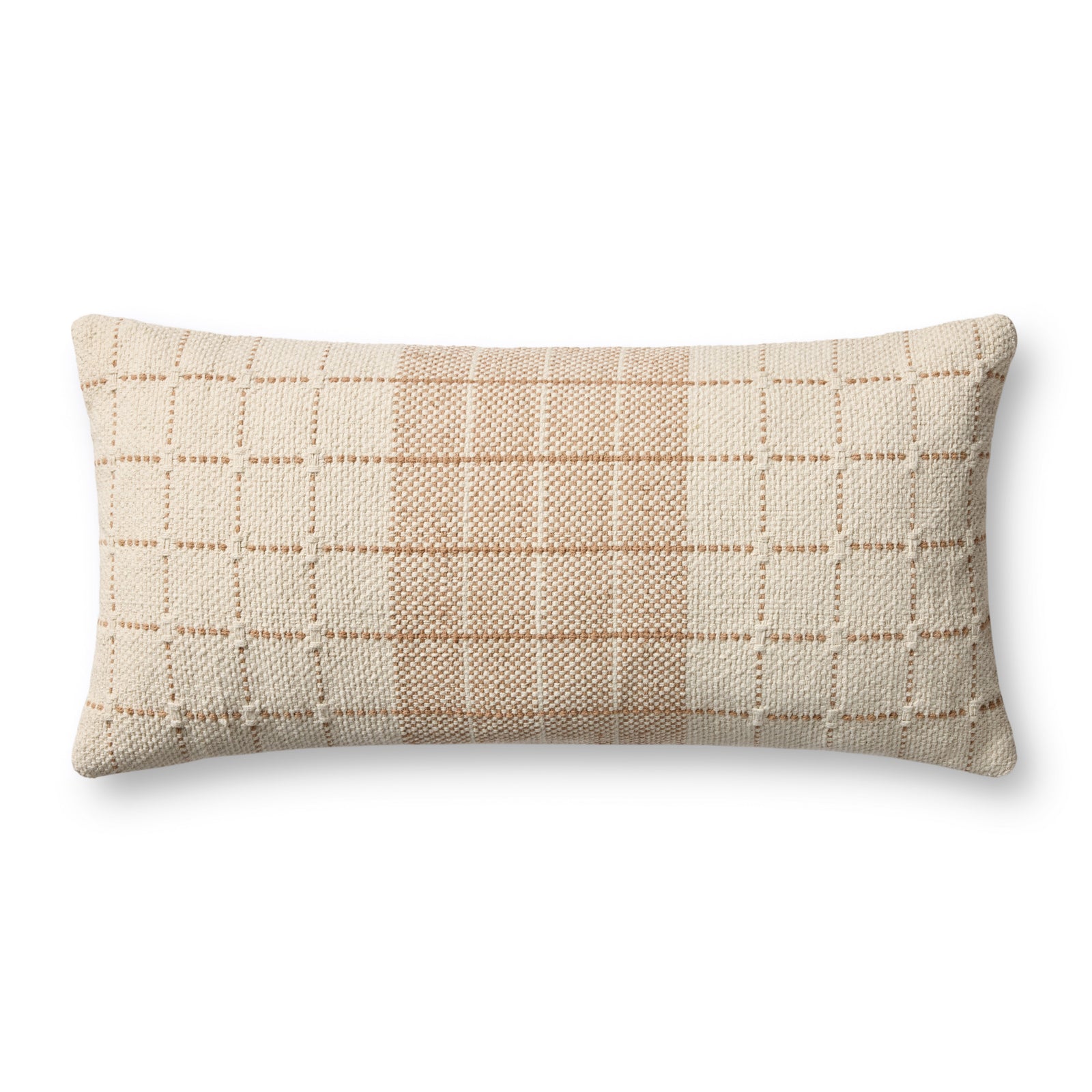 Natural / Rust Pillow (Pattern 1) — a Loloi pillow at Laurie Yapp Home.