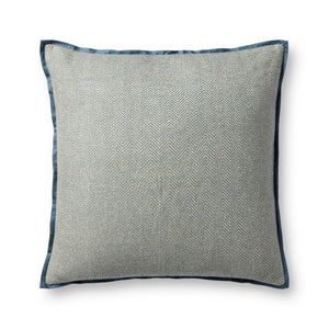 Blue Pillow (Pattern 14) — a Loloi pillow at Laurie Yapp Home.