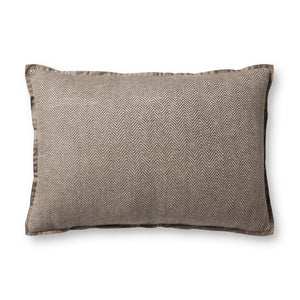 Dark Taupe Pillow — a Loloi pillow at Laurie Yapp Home.