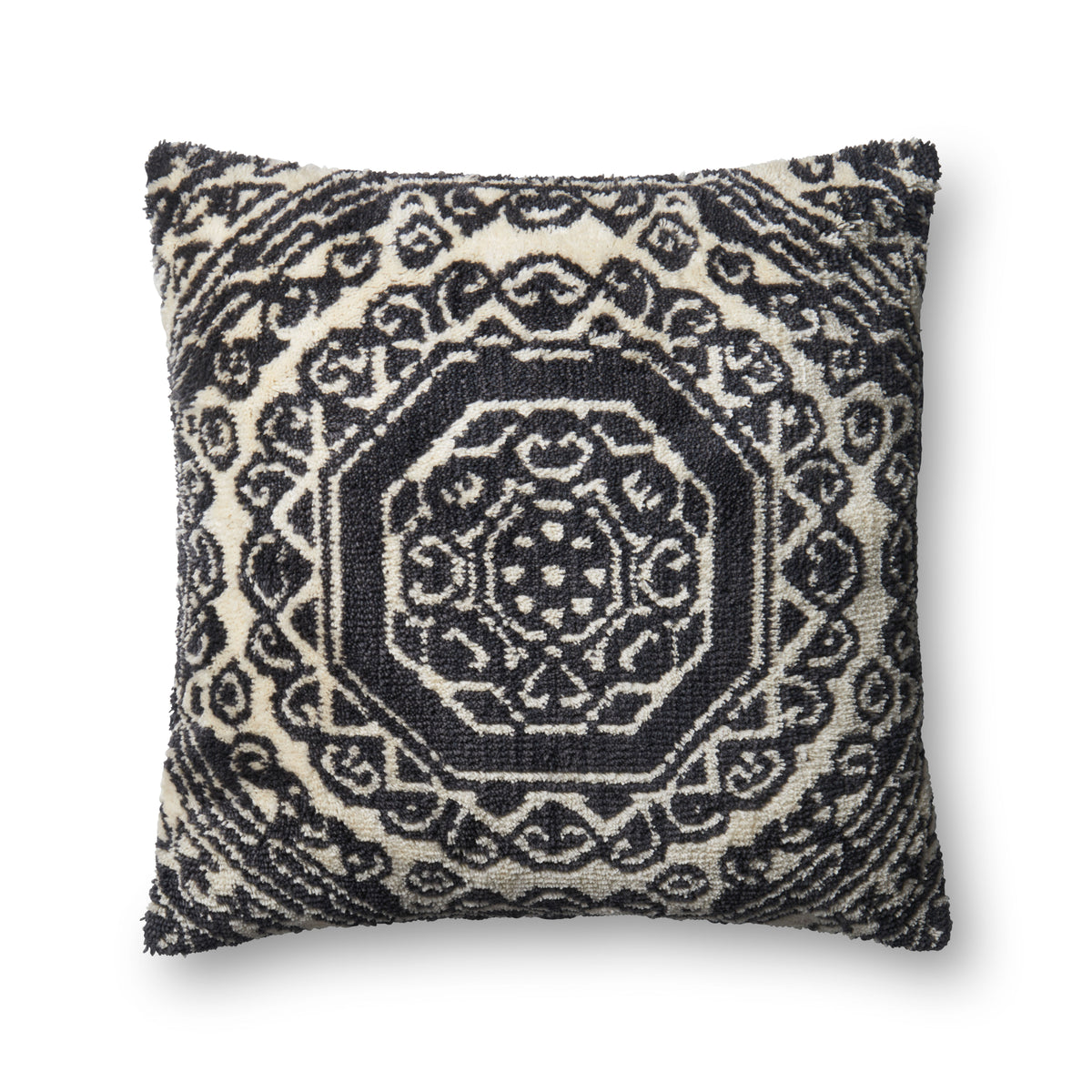 Black / White Pillow (Pattern 3) — a Loloi pillow at Laurie Yapp Home.