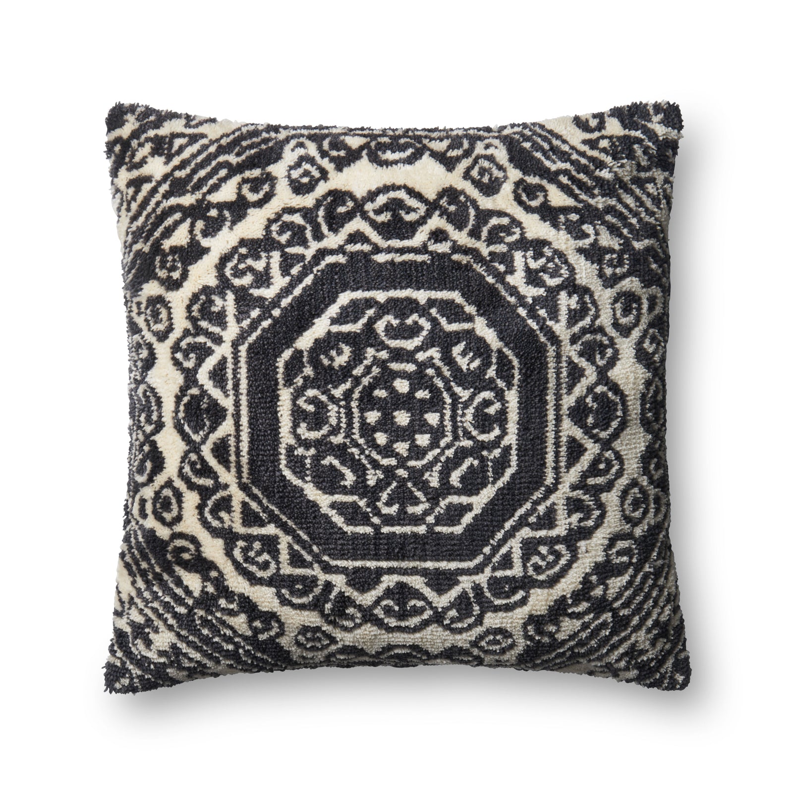 Black / White Pillow (Pattern 3) — a Loloi pillow at Laurie Yapp Home.