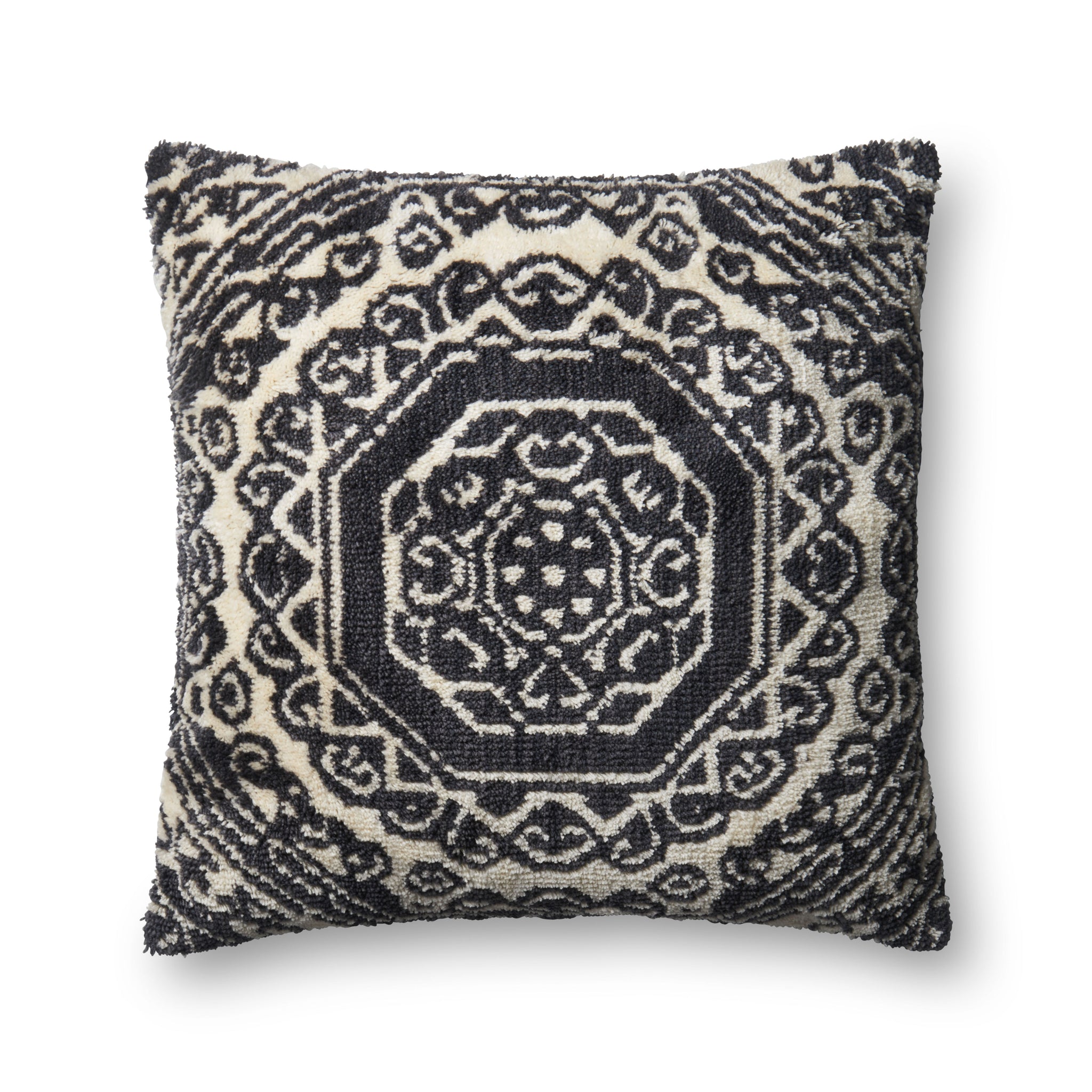 Black / White Pillow (Pattern 3) — a Loloi pillow at Laurie Yapp Home.