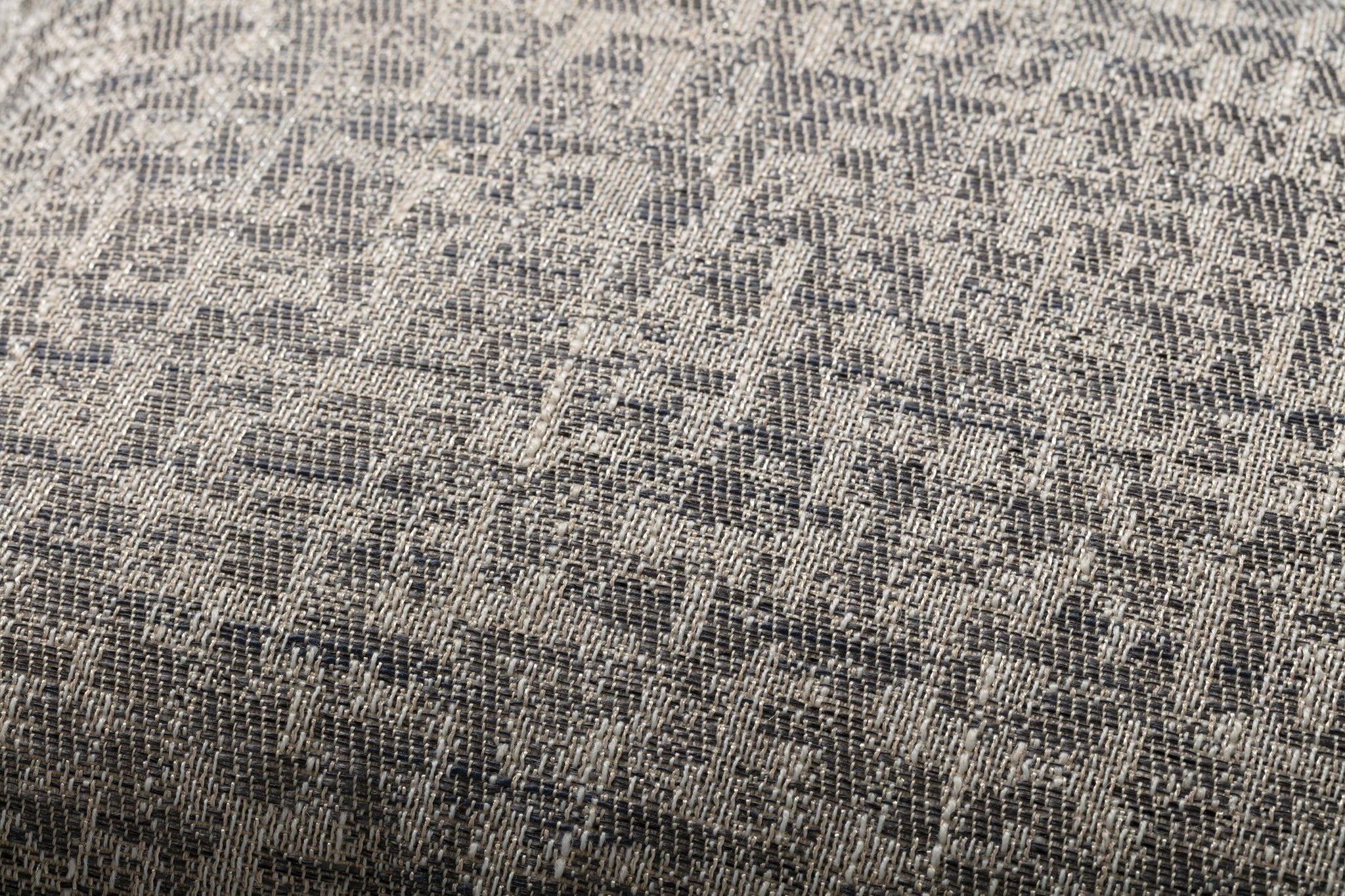 Grey Pillow (Pattern 5) shown from a different angle to reveal its pattern.