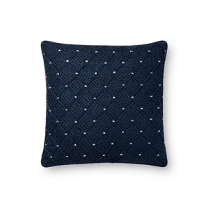 Navy / Silver Pillow — a Loloi pillow at Laurie Yapp Home.