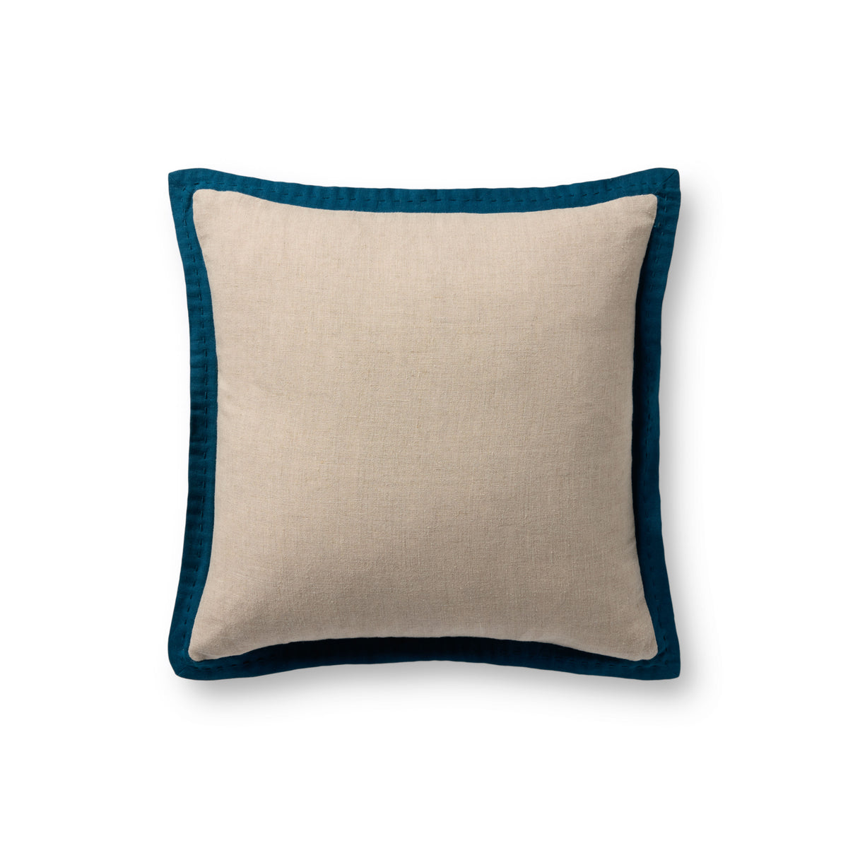 Natural / Blue Pillow (Pattern 1) — a Loloi pillow at Laurie Yapp Home.