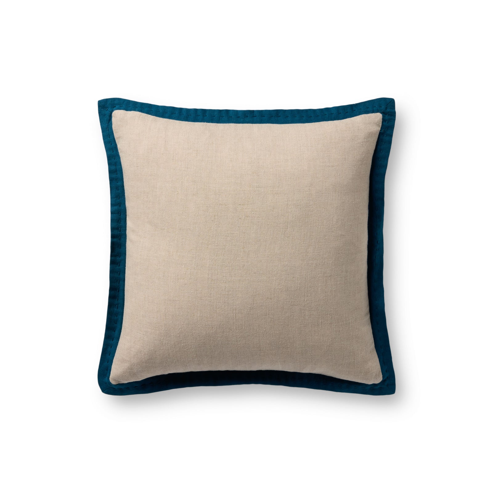 Natural / Blue Pillow (Pattern 1) — a Loloi pillow at Laurie Yapp Home.