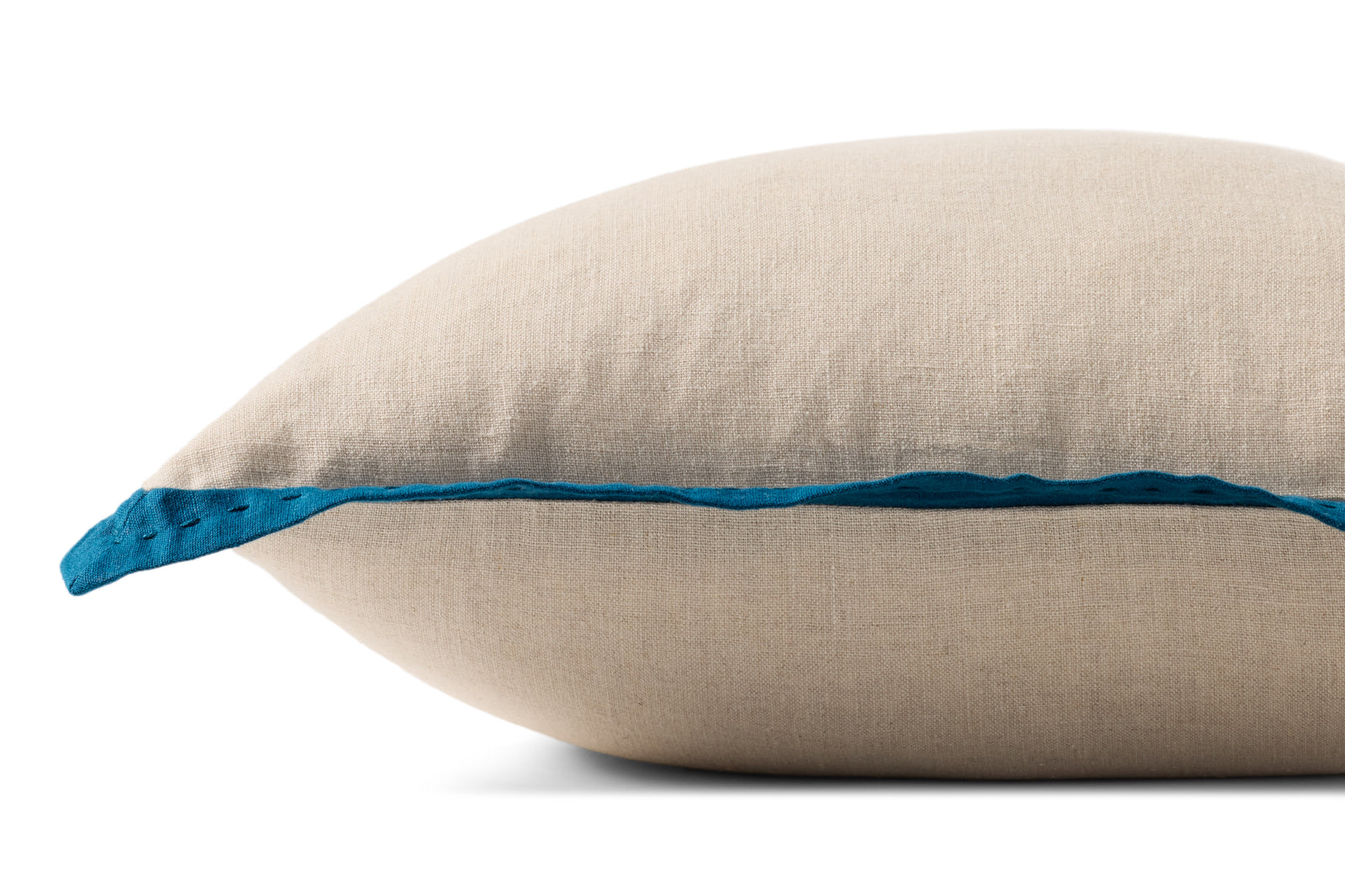 Natural / Blue Pillow (Pattern 1) — a Loloi pillow at Laurie Yapp Home.