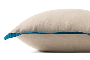 Natural / Blue Pillow (Pattern 1) shown from another angle.