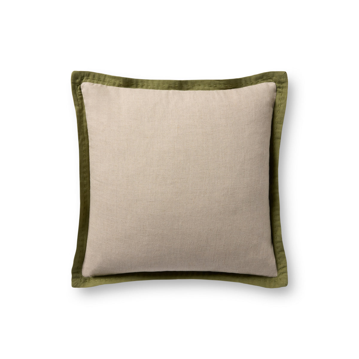 Natural / Green Pillow — a Loloi pillow at Laurie Yapp Home.