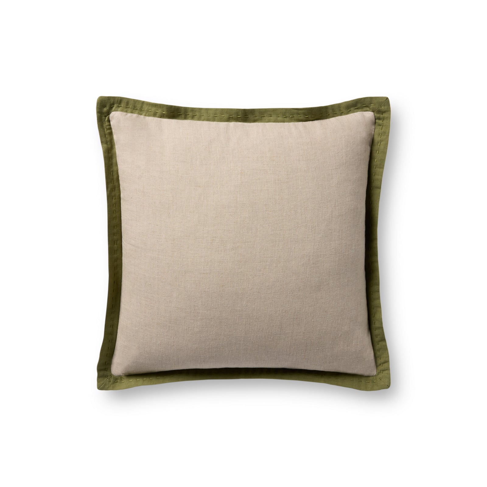 Natural / Green Pillow — a Loloi pillow at Laurie Yapp Home.
