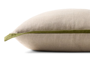 Natural / Green Pillow shown from another angle.
