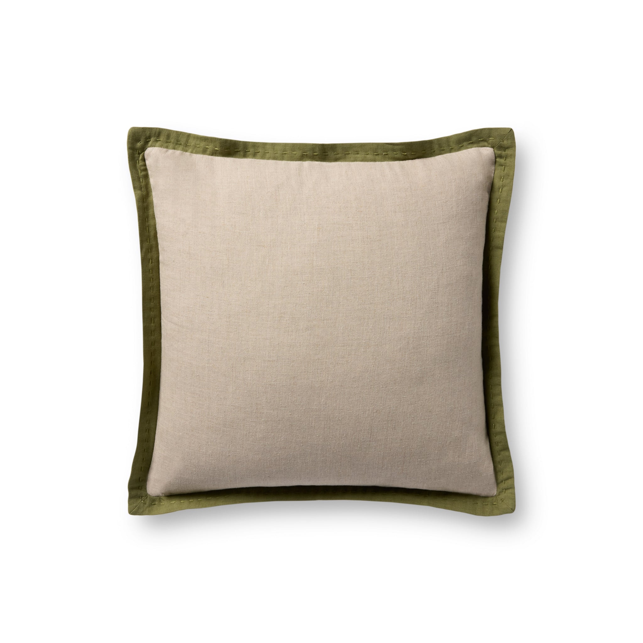 Natural / Green Pillow — a Loloi pillow at Laurie Yapp Home.