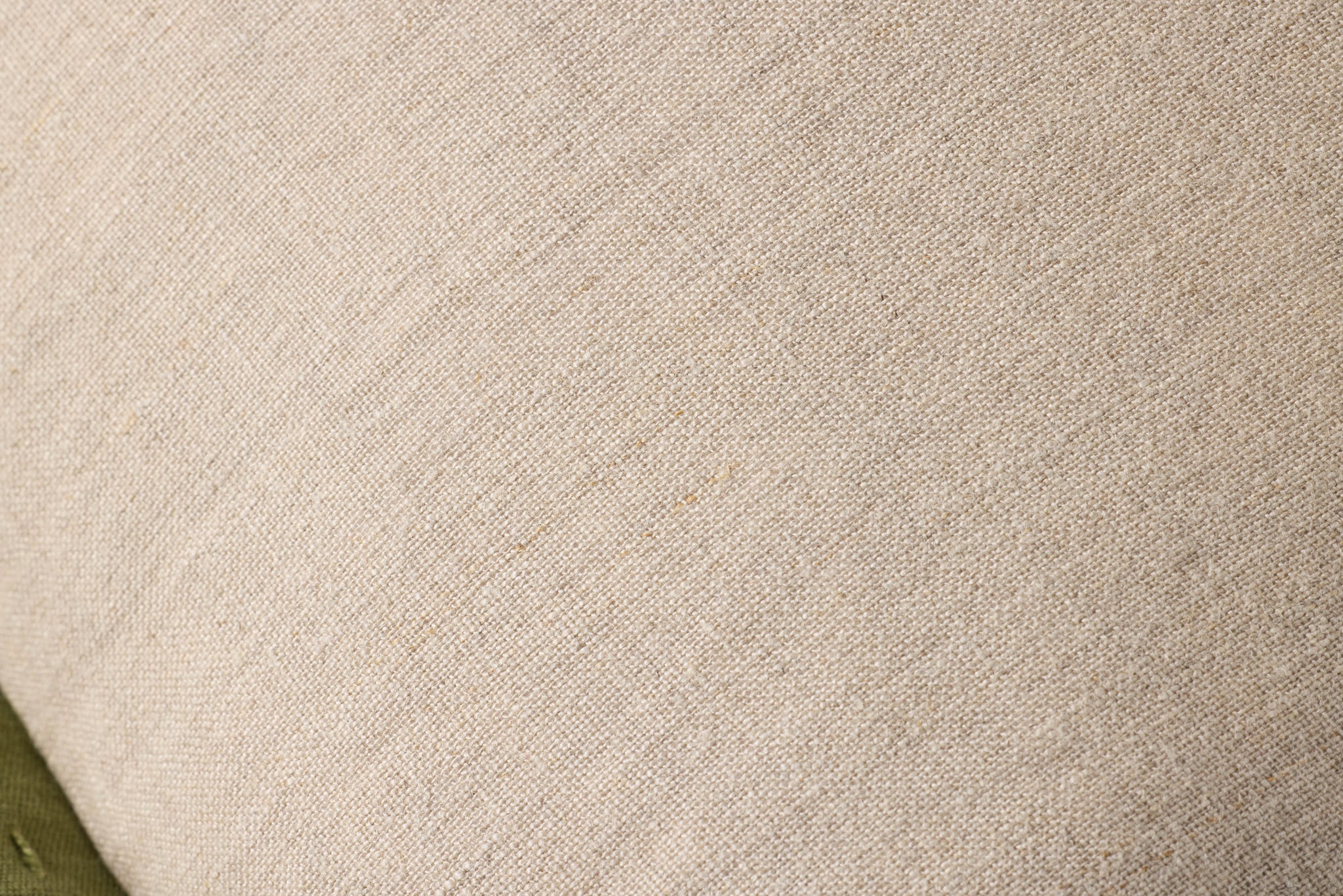 Natural / Green Pillow shown from a different angle to reveal its pattern.