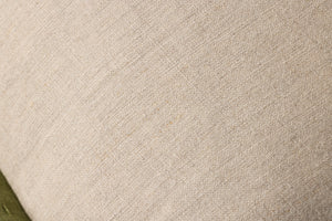 Natural / Green Pillow shown from a different angle to reveal its pattern.