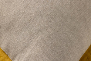 Natural / Mustard Pillow shown from a different angle to reveal its pattern.