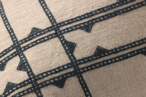Natural / Blue Pillow (Pattern 2) shown from a different angle to reveal its pattern.