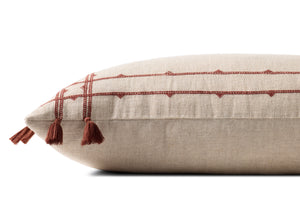 Natural / Rust Pillow (Pattern 2) shown from another angle.