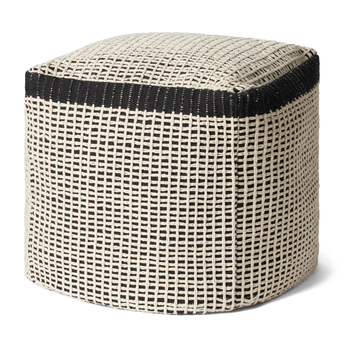 Black / Ivory Pillow (Pattern 6) — a Loloi pillow at Laurie Yapp Home.