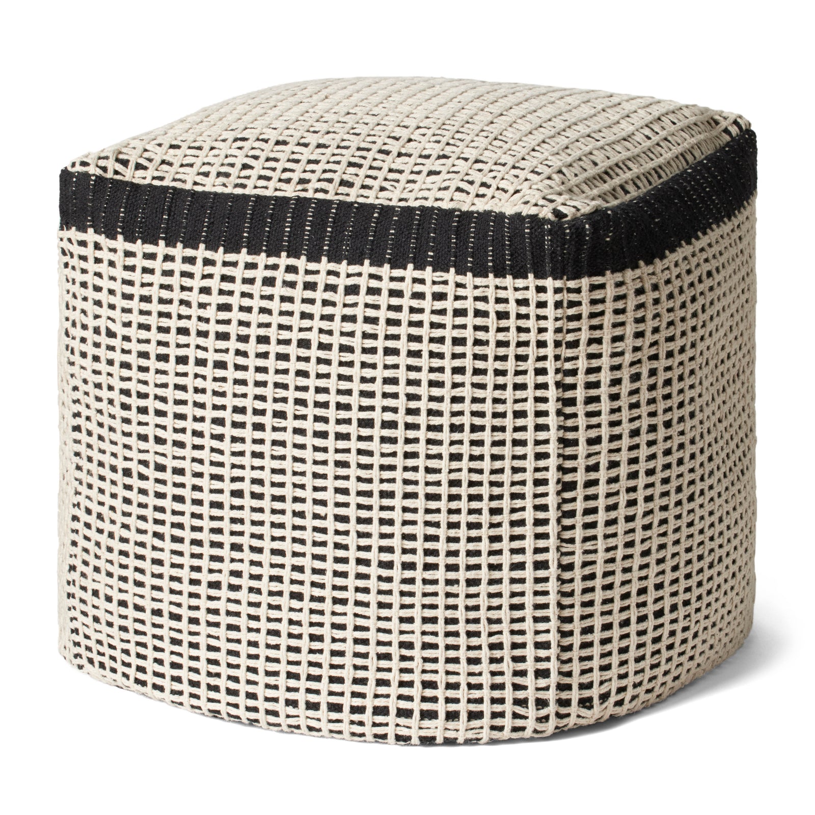 Black / Ivory Pillow (Pattern 6) — a Loloi pillow at Laurie Yapp Home.