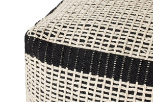 Black / Ivory Pillow (Pattern 6) shown from another angle.