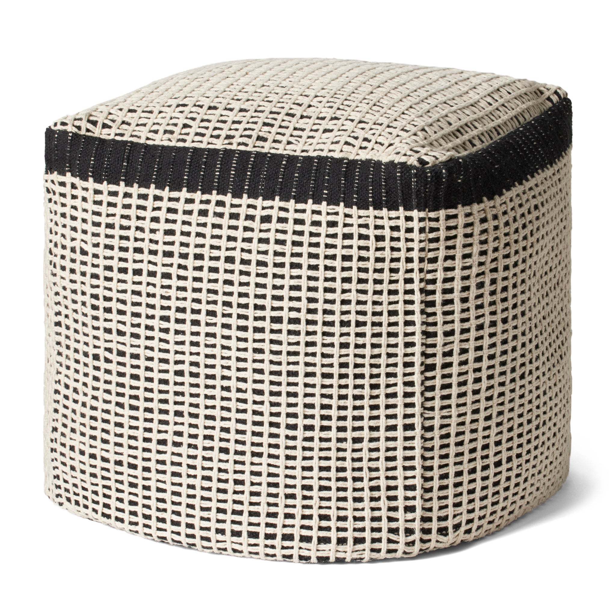 Black / Ivory Pillow (Pattern 6) — a Loloi pillow at Laurie Yapp Home.