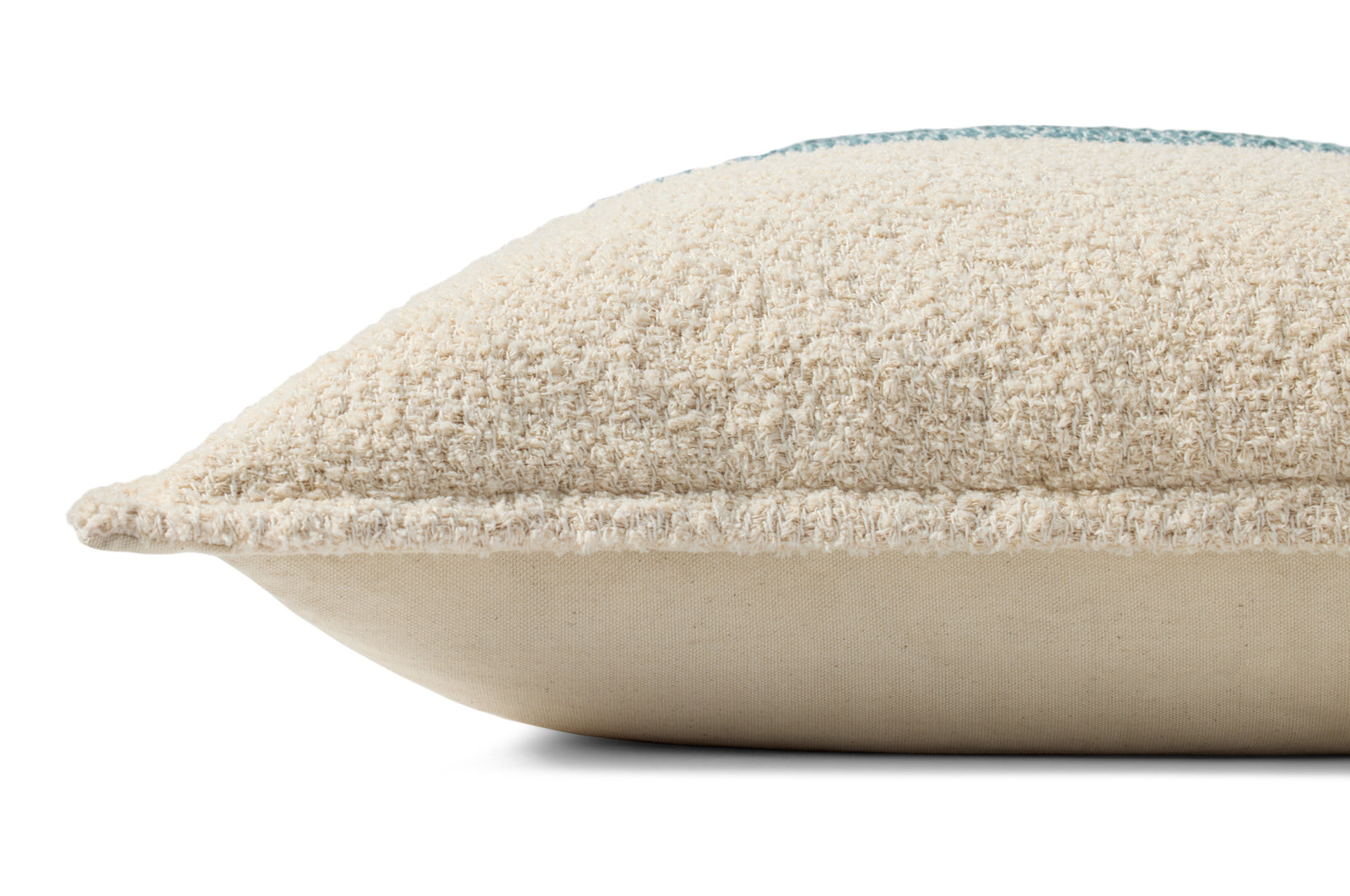 Natural / Blue Pillow (Pattern 3) — a Loloi pillow at Laurie Yapp Home.