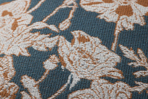 Matilda Blue / Orange Pillow shown from another angle.