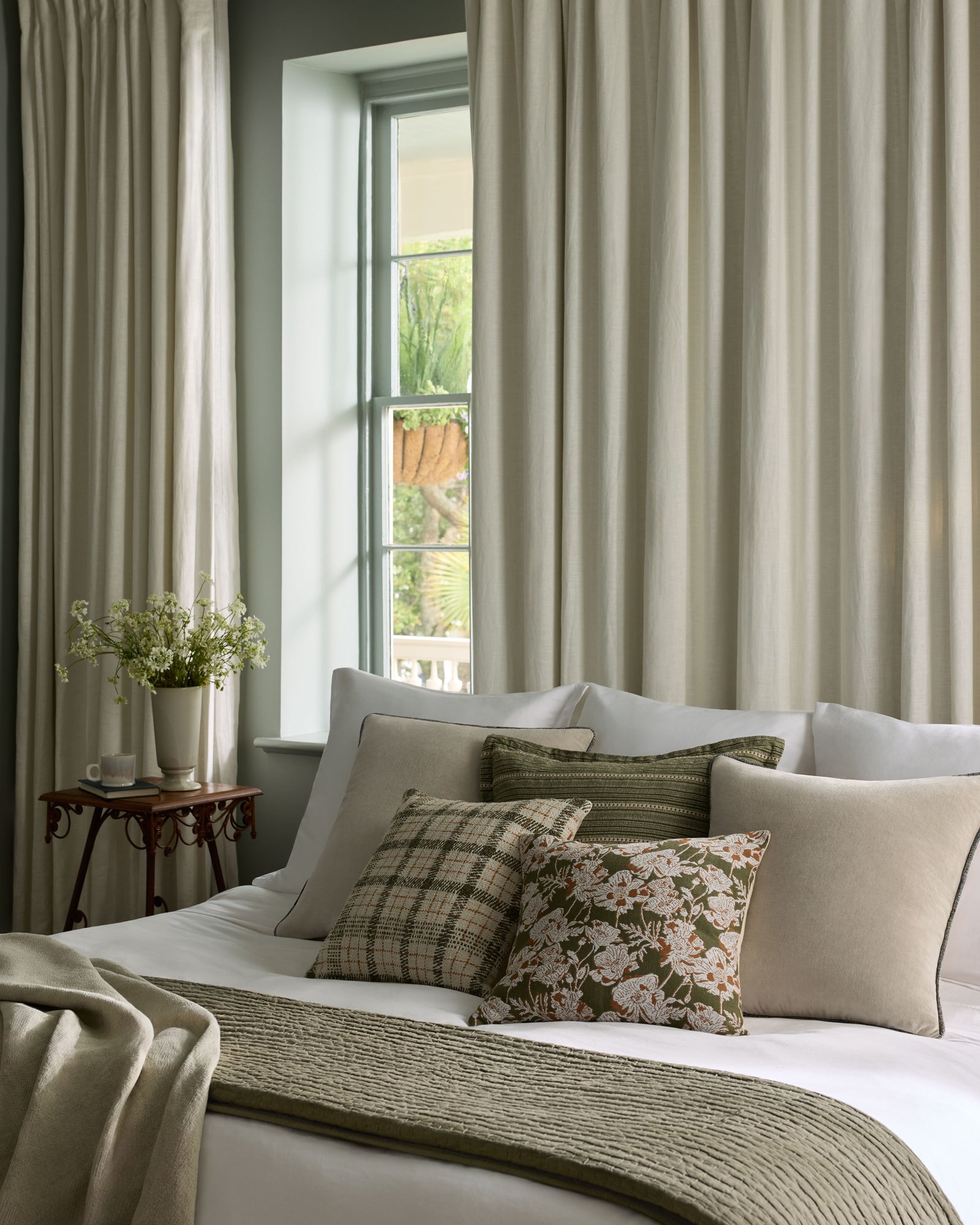 Matilda Olive / Orange Pillow — a Loloi pillow at Laurie Yapp Home.