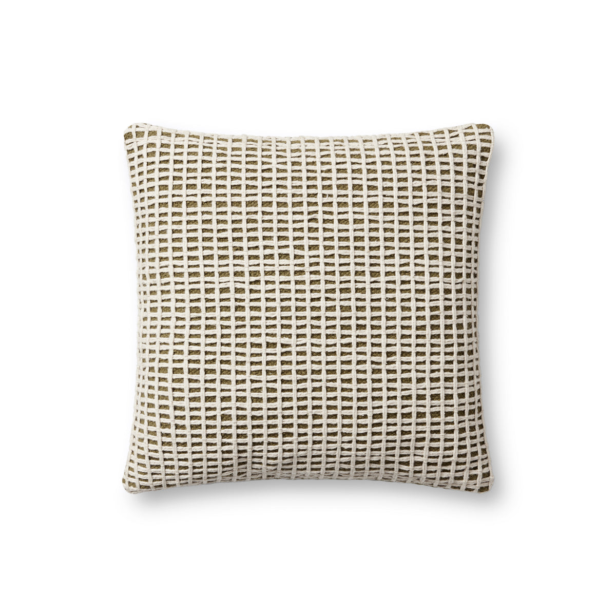 Green / Ivory Pillow — a Loloi pillow at Laurie Yapp Home.