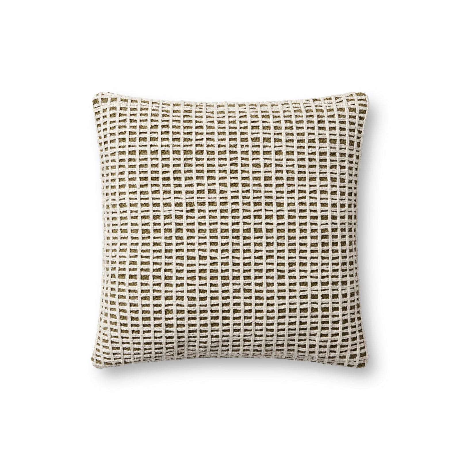 Green / Ivory Pillow — a Loloi pillow at Laurie Yapp Home.