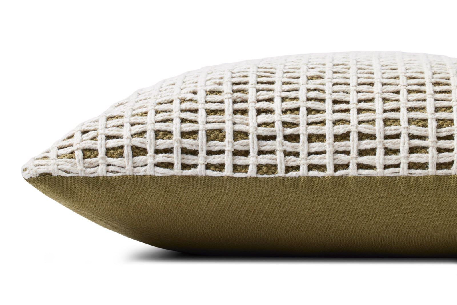 Green / Ivory Pillow — a Loloi pillow at Laurie Yapp Home.