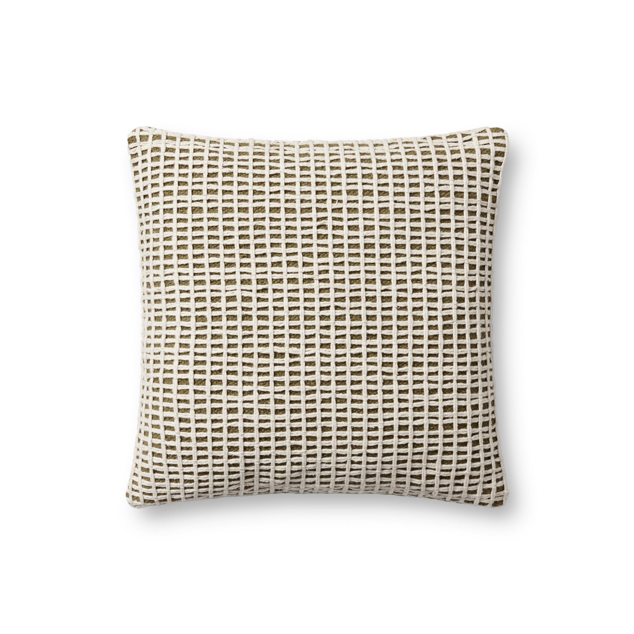 Green / Ivory Pillow — a Loloi pillow at Laurie Yapp Home.