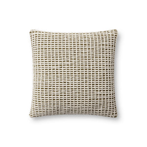 Green / Ivory Pillow — a Loloi pillow at Laurie Yapp Home.