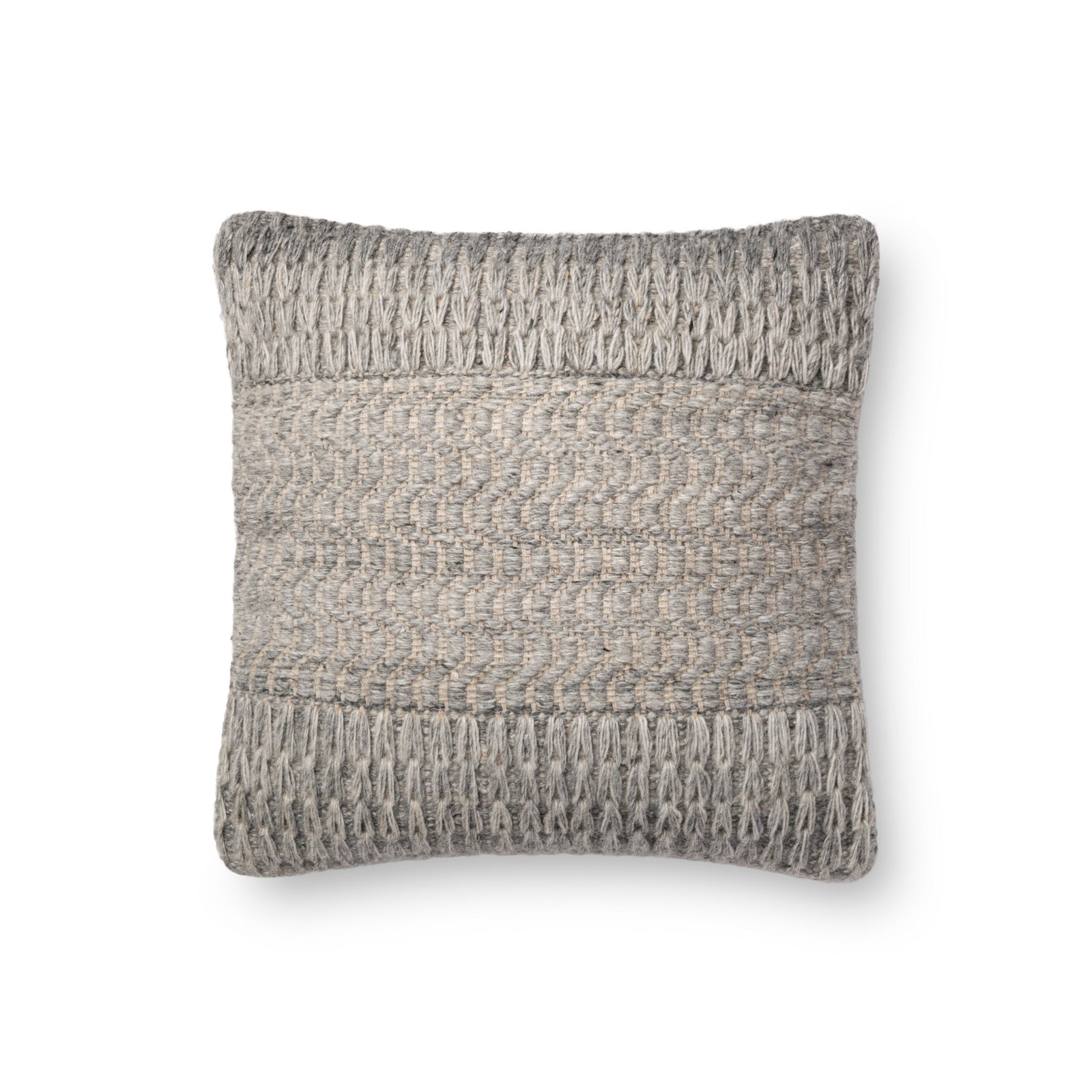 Grey Pillow (Pattern 2) — a Loloi pillow at Laurie Yapp Home.