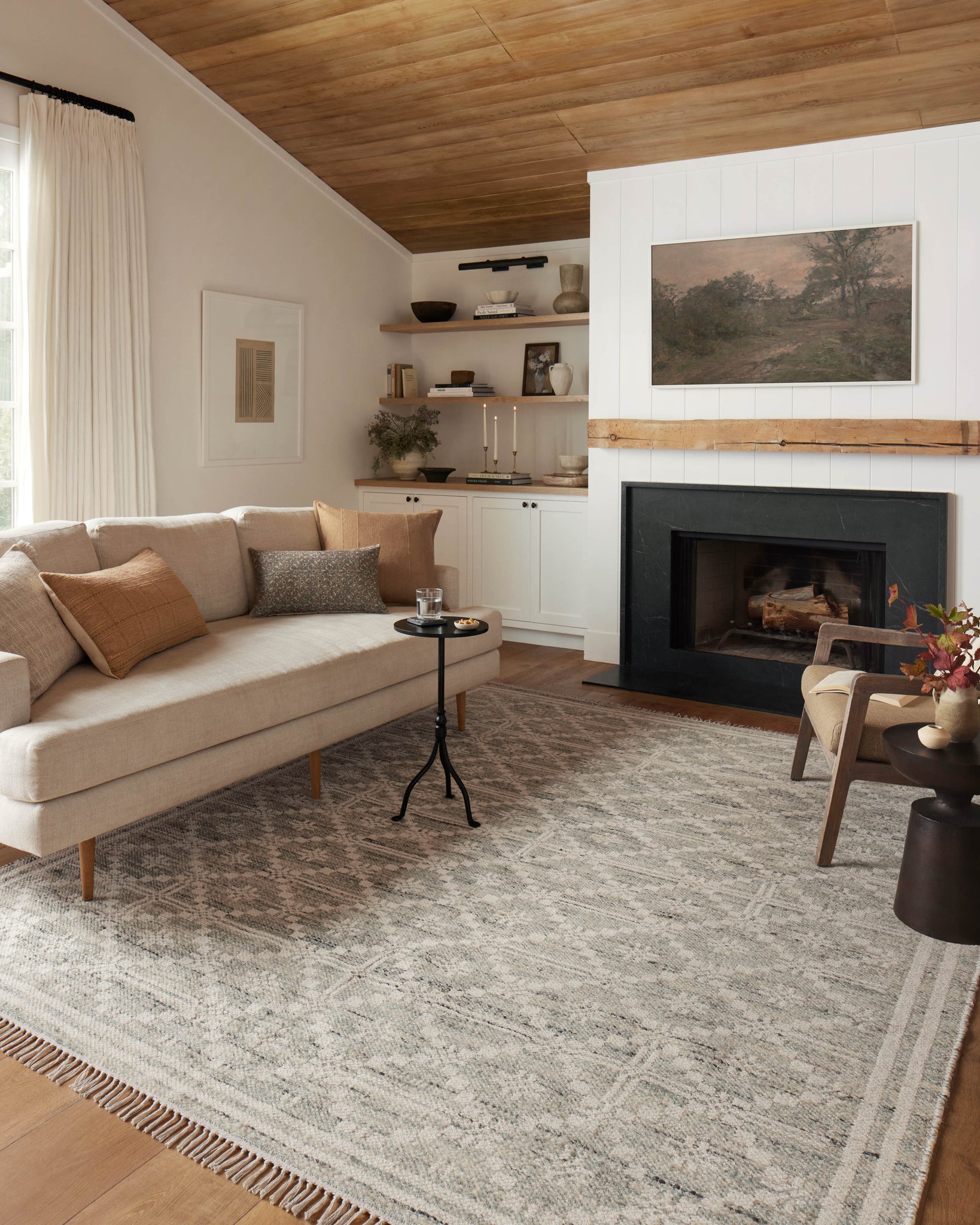Calista Terracotta Pillow shown from a different angle to reveal its pattern.