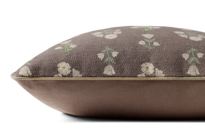 Posie Mauve / Multi Pillow shown from a different angle to reveal its pattern.