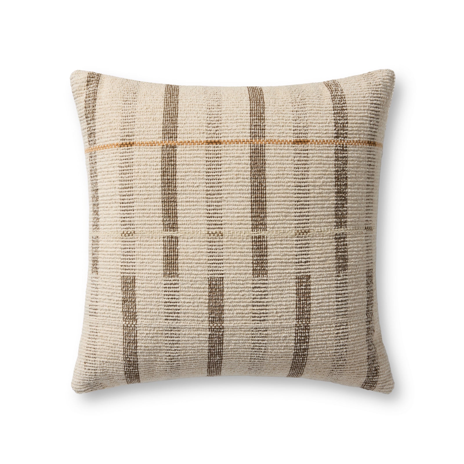 Ivory / Brown Pillow — a Loloi pillow at Laurie Yapp Home.