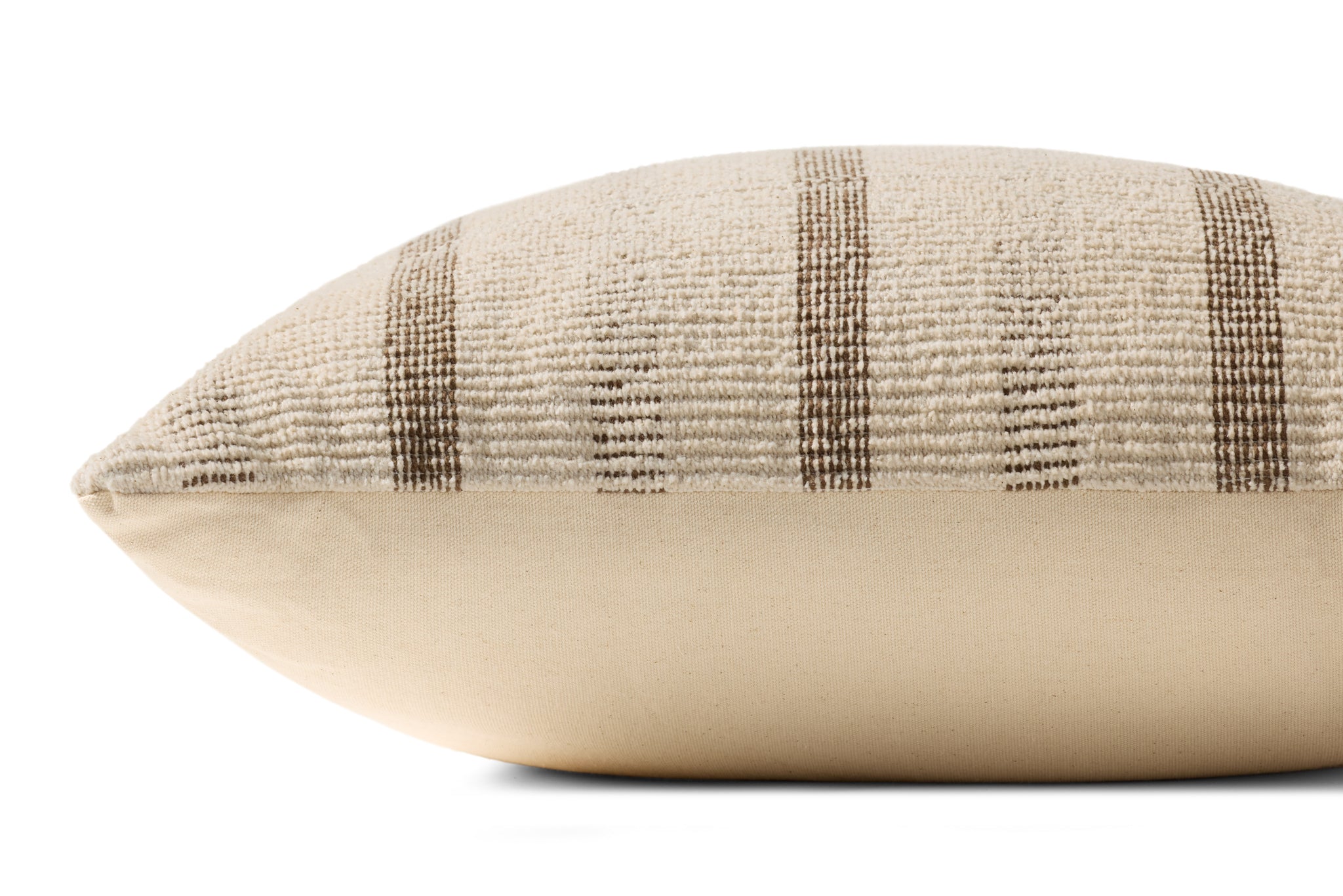 Ivory / Brown Pillow shown from another angle.