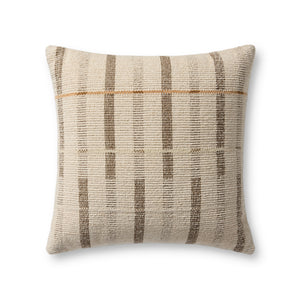Ivory / Brown Pillow — a Loloi pillow at Laurie Yapp Home.