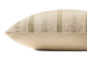 Ivory / Green Pillow (Pattern 2) shown from another angle.