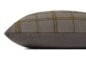 Edward Charcoal / Olive Pillow shown from another angle.