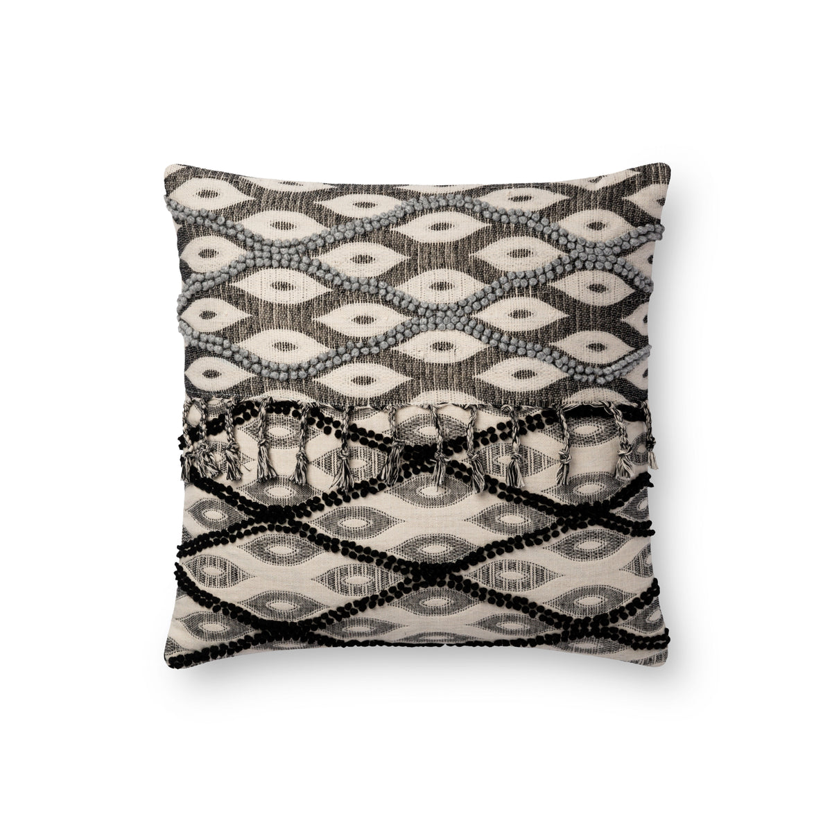 Black / White Pillow (Pattern 1) — a Loloi pillow at Laurie Yapp Home.