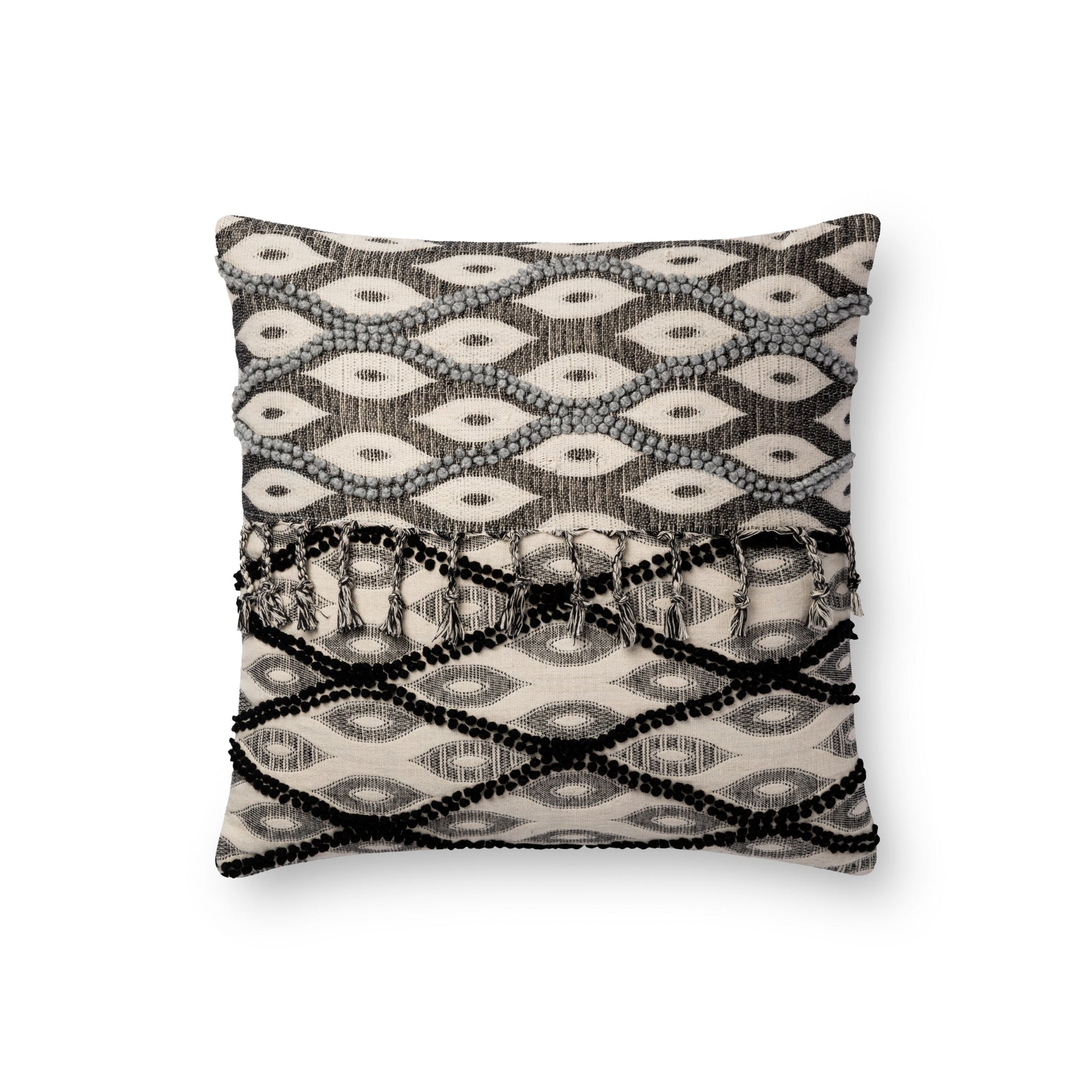 Black / White Pillow (Pattern 1) — a Loloi pillow at Laurie Yapp Home.