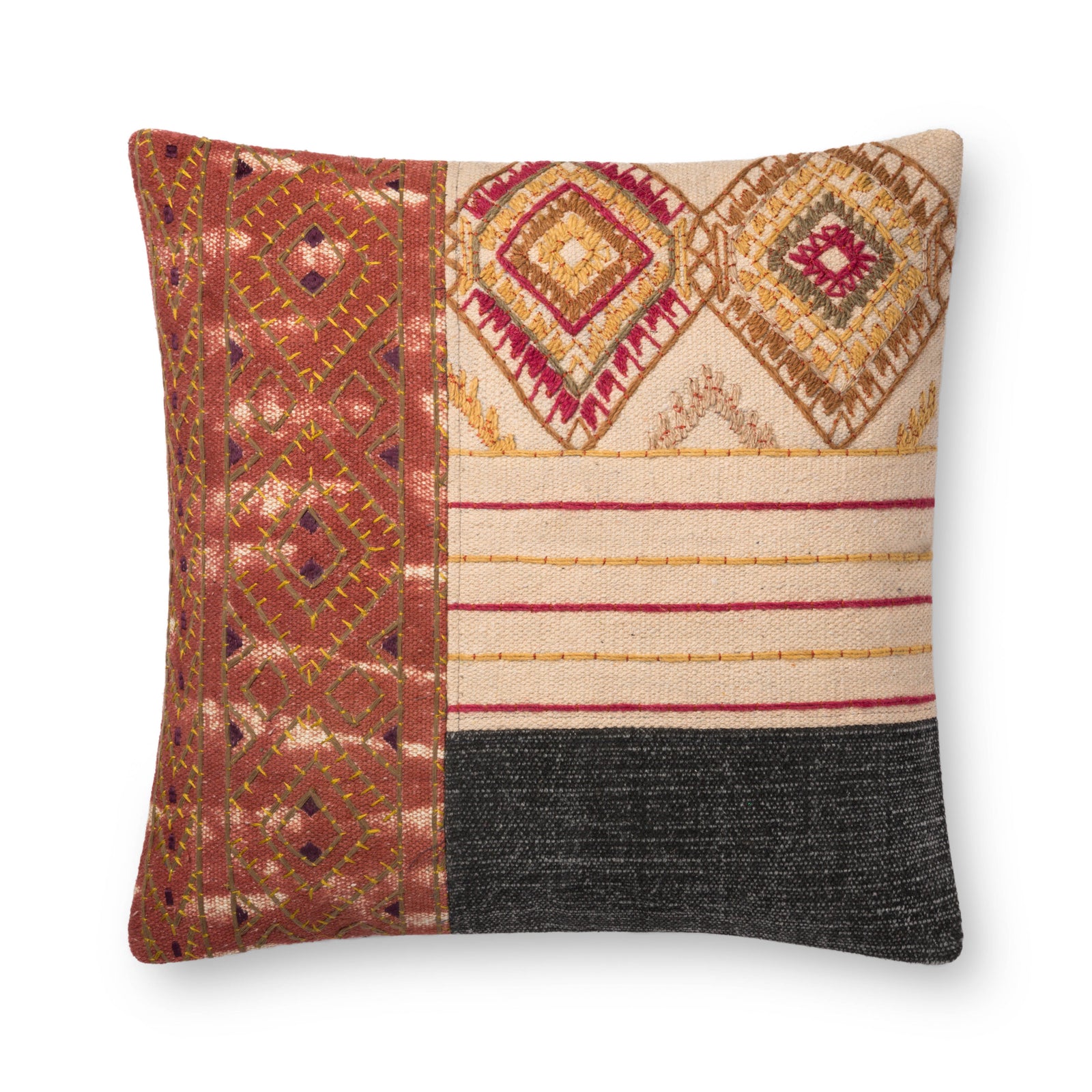Rust / Grey Pillow — a Loloi pillow at Laurie Yapp Home.